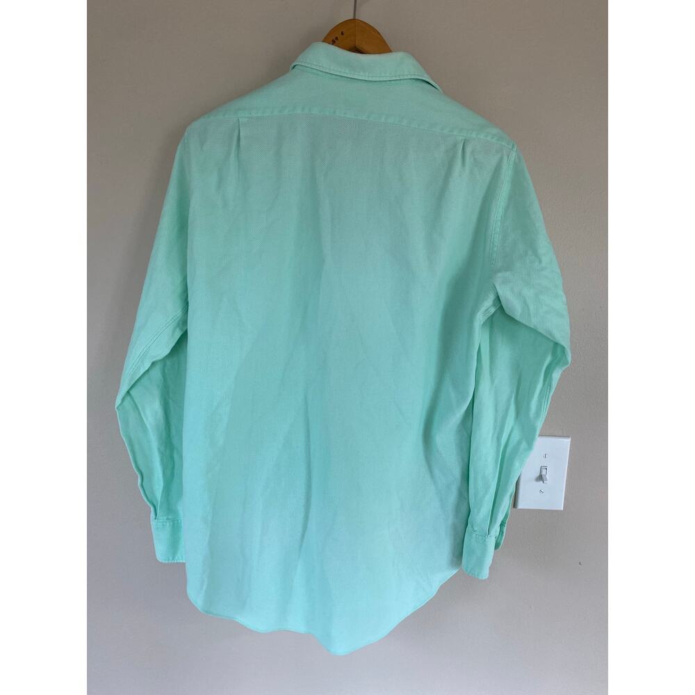 EUC cotton long sleeve green Sid Mashburn button down size large - Picture 2 of 5